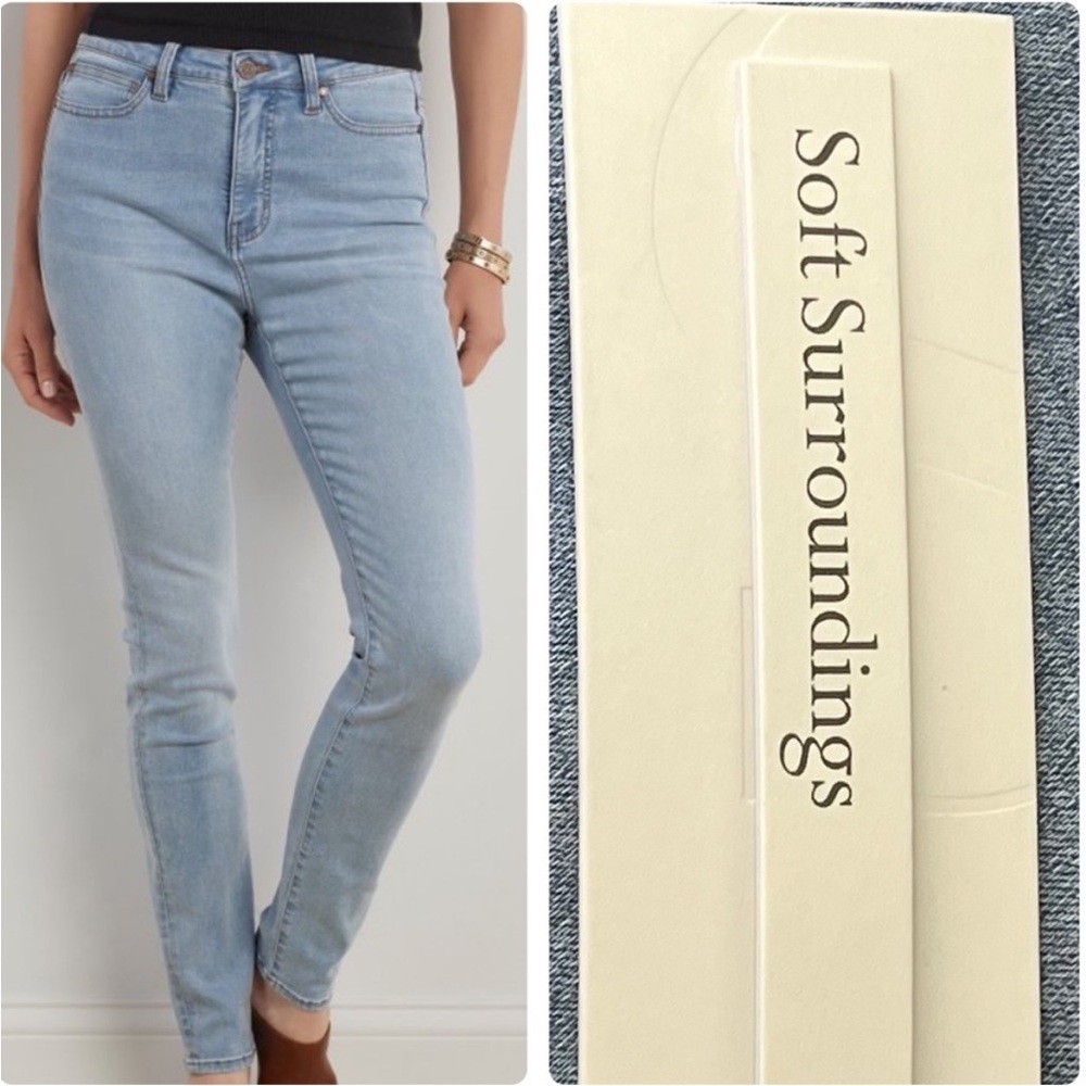 SOFT SURROUNDINGS NWT SUPREMELY SOFT HIGH RISE SKINNY SOFT DENIM JEANS AMARYLLIS